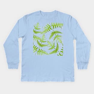 Woodsy fern print Kids Long Sleeve T-Shirt